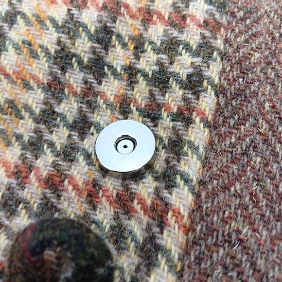 Range of Emotion Jeanea Michelle Purse Dont Forget Your Coat Brown Patches Wool - Picture 13 of 16